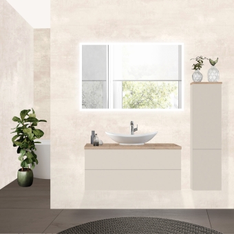 Baderkeramik Style Line Badmöbel 120 cm mit Aufsatzwaschtisch My Nature Villeroy & Boch 