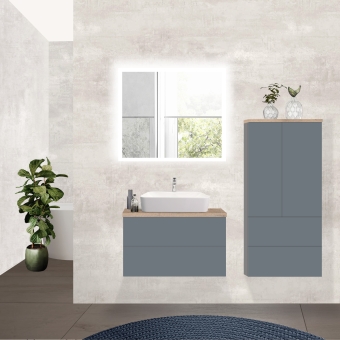 Baderkeramik Style Line Badmöbel 90 cm mit Aufsatzwaschtisch Finion Villeroy & Boch 