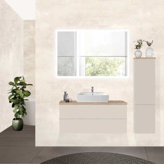 Baderkeramik Style Line Badmöbel 120 cm mit Aufsatzwaschtisch Memento Villeroy & Boch 