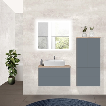 Baderkeramik Style Line Badmöbel 90 cm mit Aufsatzwaschtisch Memento Villeroy & Boch 