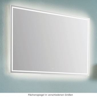 Kera Plan Badspiegel mit umlaufender Beleuchtung in verschiedenen Größen 60 - 160 cm 