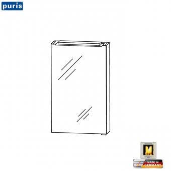 Puris for guests Spiegelschrank 40 cm mit Aufsatzleuchte 