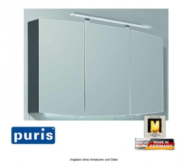 Puris Classic Line Spiegelschrank mit 3 Doppelspiegeltüren 90 cm 