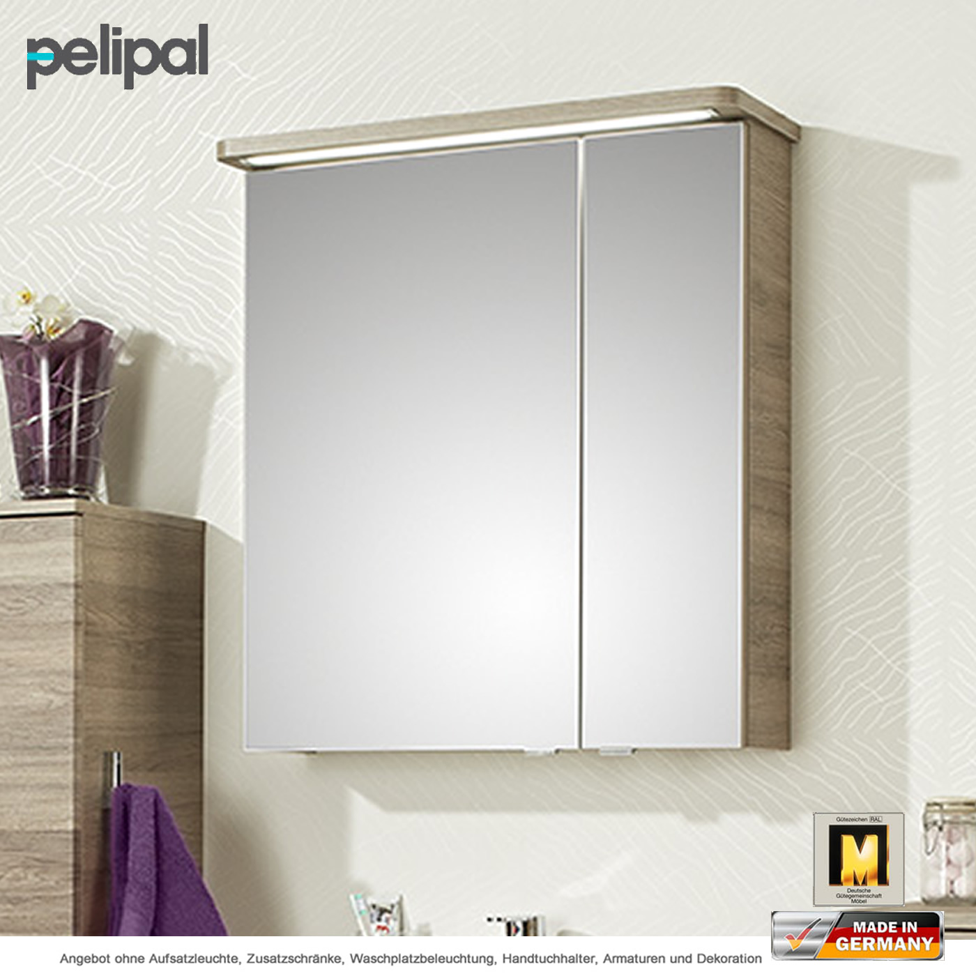 Pelipal Balto | Türen 66 2 mit Impulsbad cm Spiegelschrank